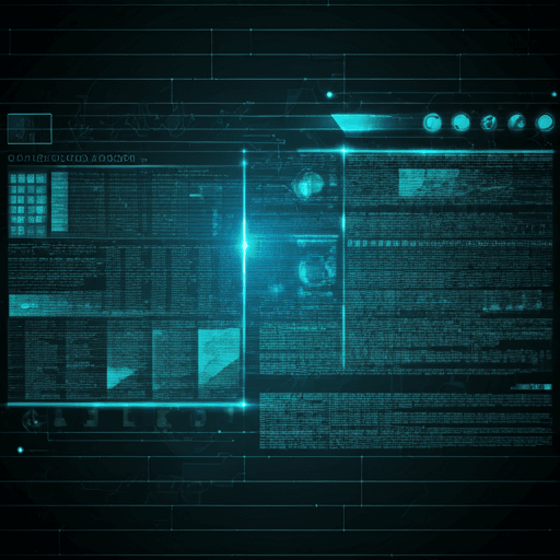 High-tech interface representation showcase